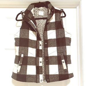Francesca’s buffalo plaid vest